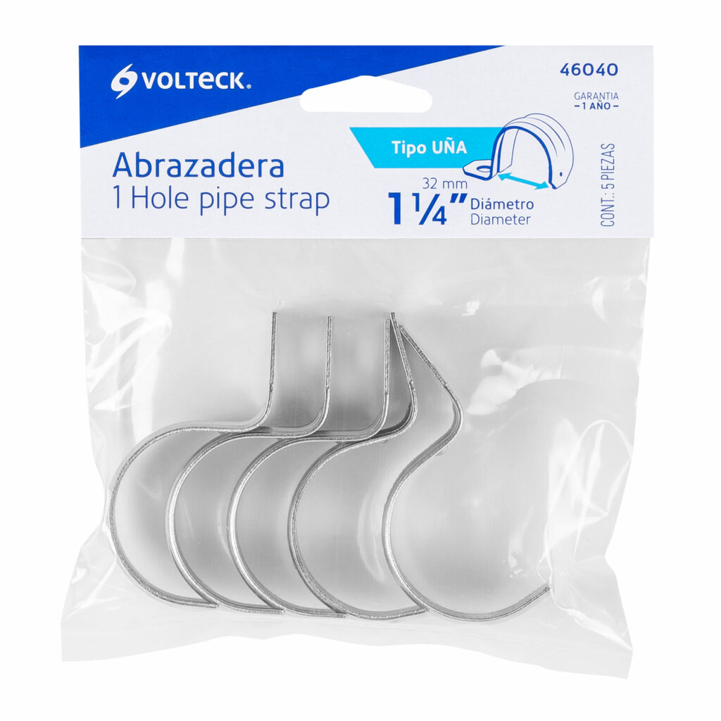 Abrazadera Tubo Tipo U A Bolsa Con Pzas Volteck Rantec