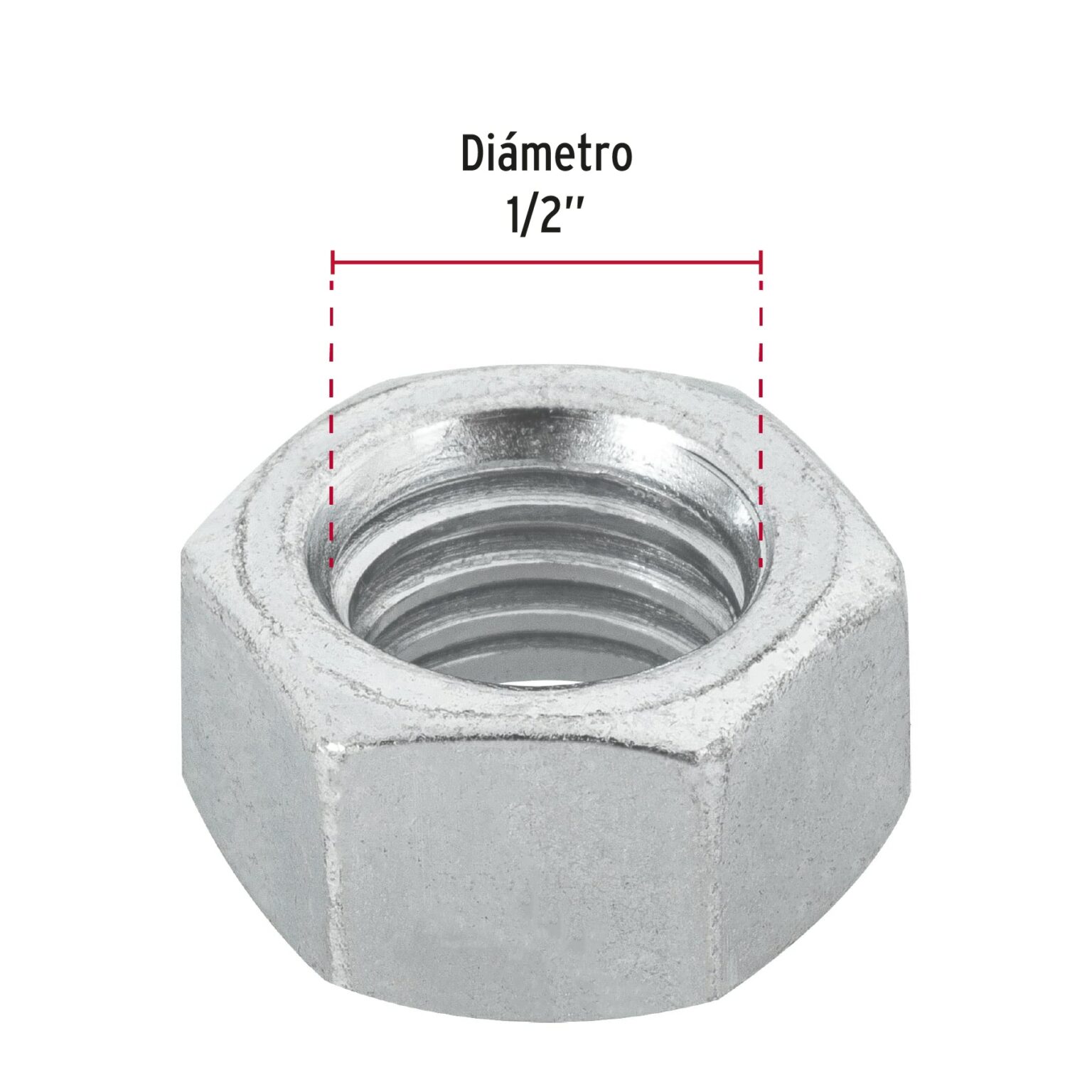 Tuerca Hexagonal De 1 2 Galvanizada Bolsa Con 50pzas Rantec Electronics