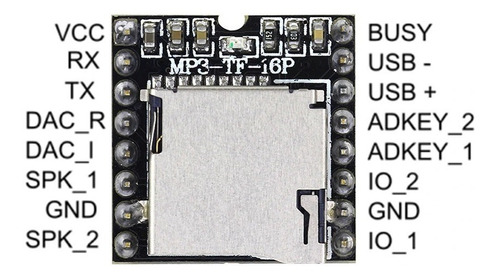 Mini Modulo Reproductor Mp3 Tf Card Microsd - Image 3