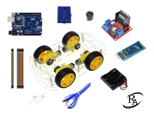 Kit Carro Robot Bluetooth 4 Llantas