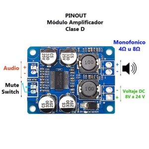 Modulo Amplificador TPA3118 Mono Clase D 60w 32Pines