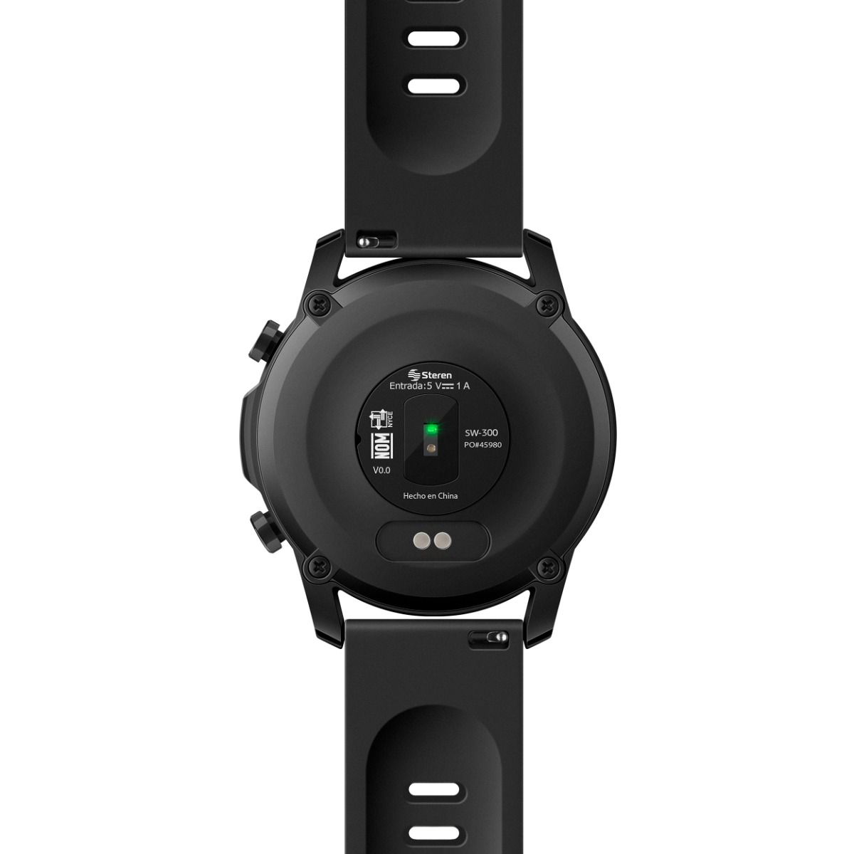 Mitzu® Reloj inteligente con bluetooth 5.0, correa ajustable, negro