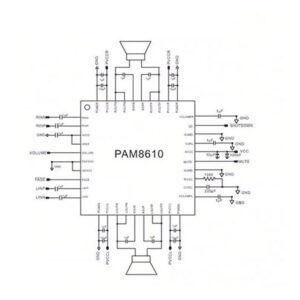 Pam8610 2x15w Amplificador Digital 2 Canales