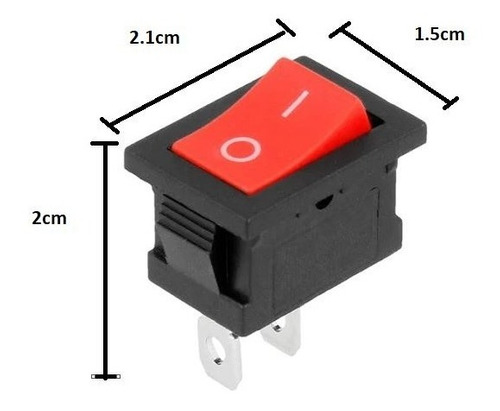 Interruptor On Off Rojo Mini Switch Boton Apagador