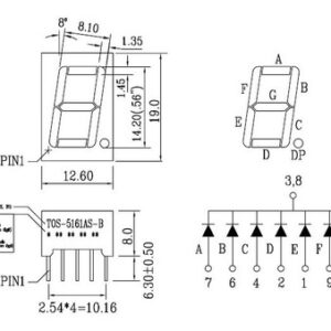 Display 7 Segmentos Catodo Comun AS