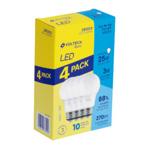 Pack 4 Piezas de Foco Lampara LED 3W Luz de dia