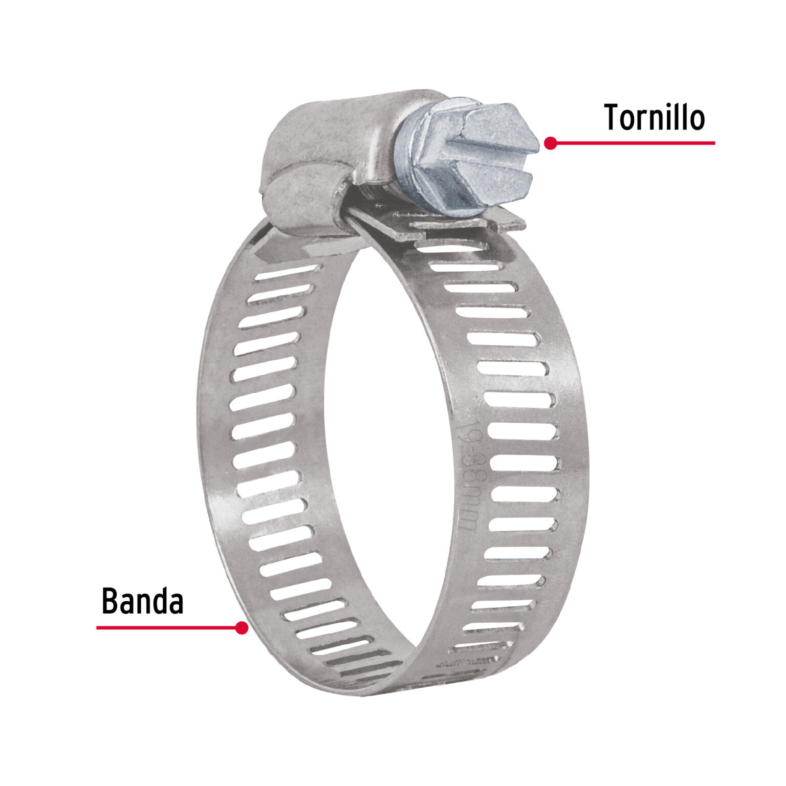 Pack 10 Pzas de Abrazadera sin fin reforzada de 3/4 a 1-1/2