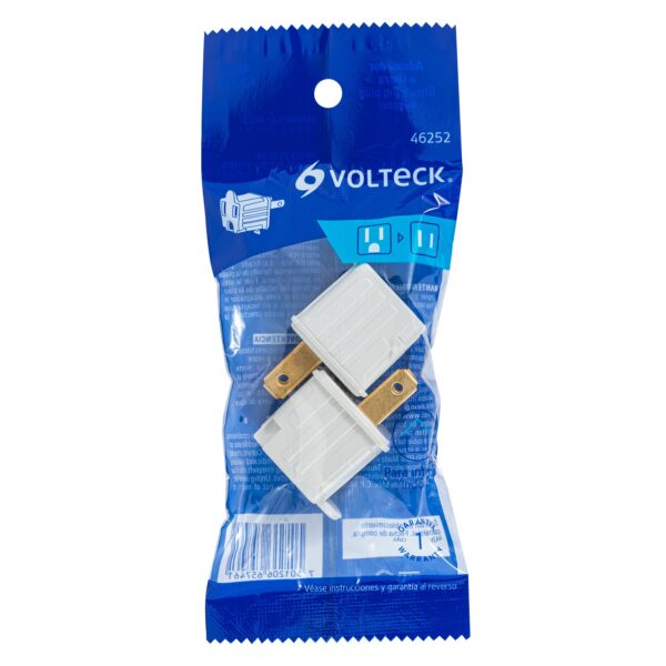 Pack 2 Piezas de Adaptador 3 a 2 Color blanco Volteck