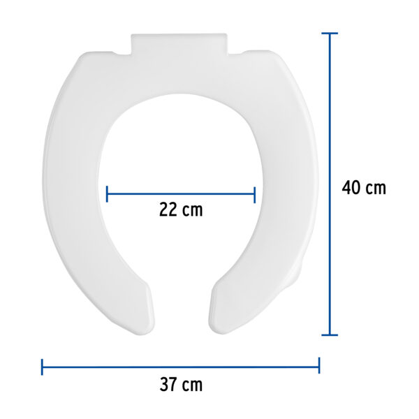 Asiento redondo para WC abierto economico blanco