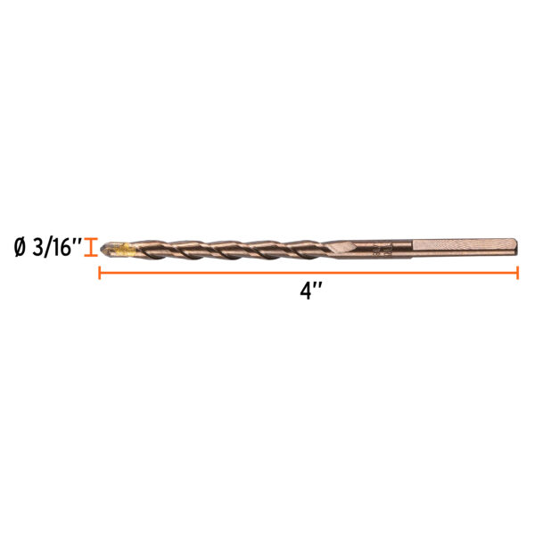 Broca para concreto 3/16 x 4"