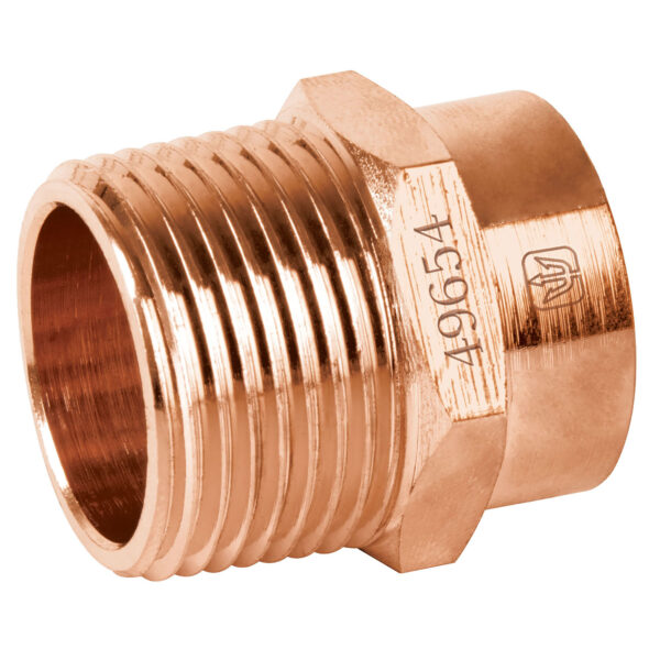 Conector de cobre rosca exterior 3/4"