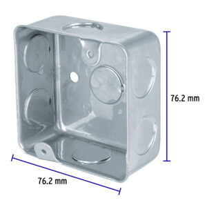 Caja Chalupa acero cuadrada 3x3