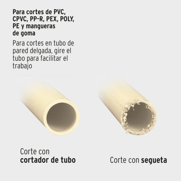 Cortador de tubo de PVC hasta 1-5/8"
