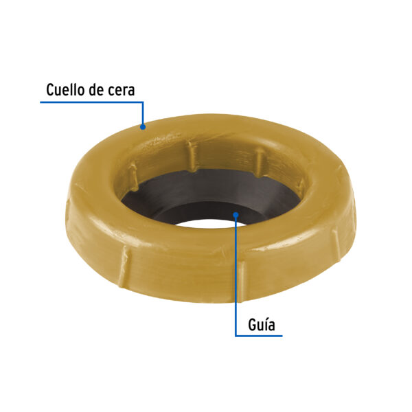 Cuello de cera con guia para WC robusto 250g