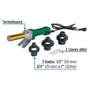 Termofusora 600W para PPR con dados de 20, 25 y 32 mm, Basic