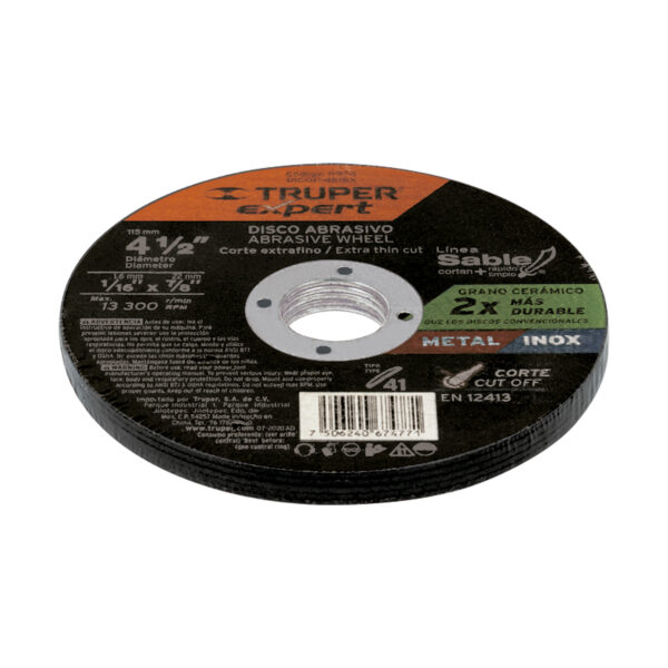 Disco Corte Fino Metal Linea Sable 4-1/2" 1.6mm Expert