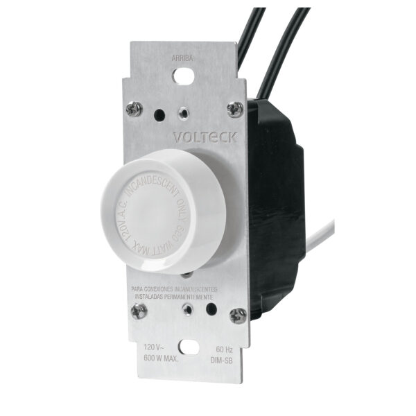 Atenuador Dimmer de luz giratorio Standard blanco Volteck