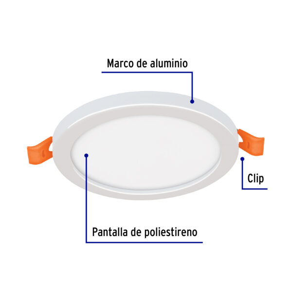 Luminario de LED para empotrar 6W Ajustable Luz Dia