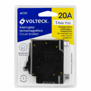 Interruptor termomagnetico 1 polo 20 A Volteck