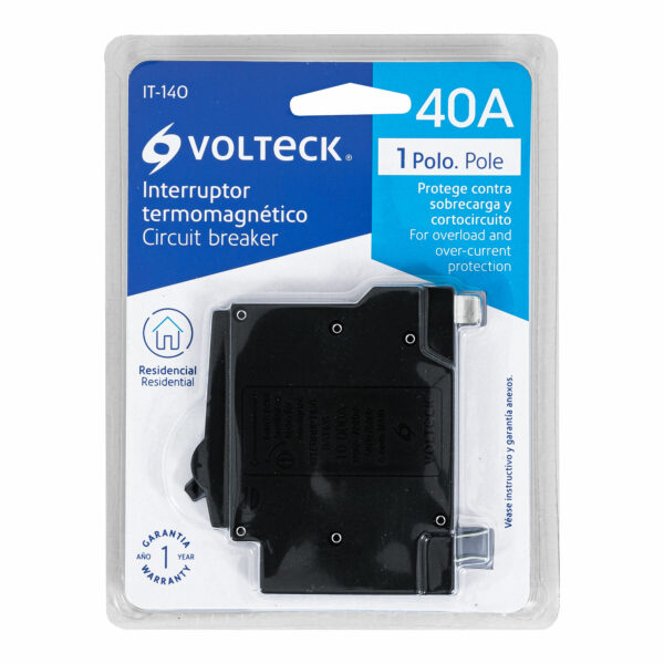 Interruptor termomagnetico 1 polo 40 A Volteck