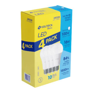 Pack 4 Piezas de Foco Lampara LED 16W Luz de dia