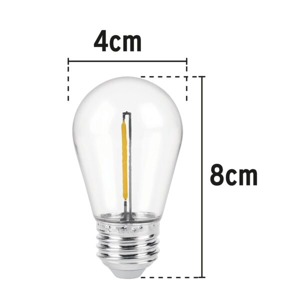 Foco Lampara de LED S14 de 1W Luz calida