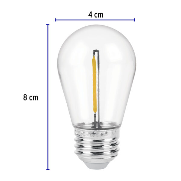 Foco Lampara de LED S14 de 1W Luz calida