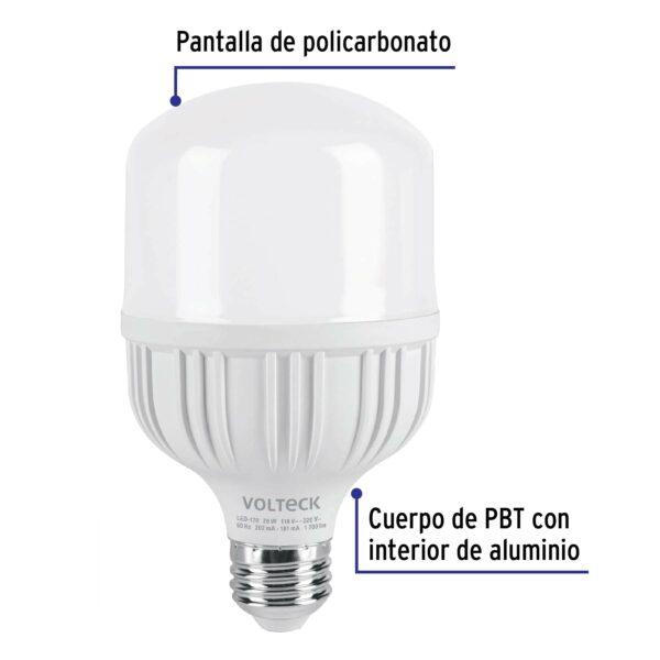 Foco Lampara LED 20W Alta potencia E26 Luz de dia