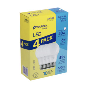 Pack 4 Piezas de Foco Lampara LED 6W Luz de dia