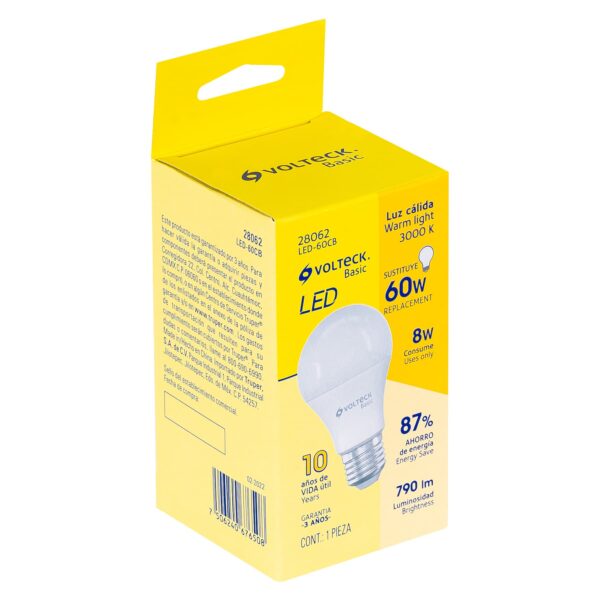 Foco Lampara LED 8W luz calida