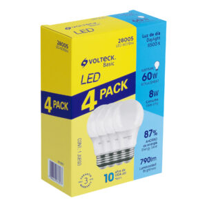 Pack 4 Piezas de Foco Lampara LED 8W Luz de dia