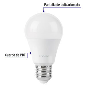 Lampara LED tipo bulbo A19 9 W con sensor de movimiento