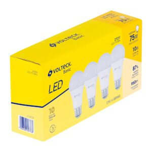 Pack 4 Piezas de Foco Lampara LED 10W Luz Calida