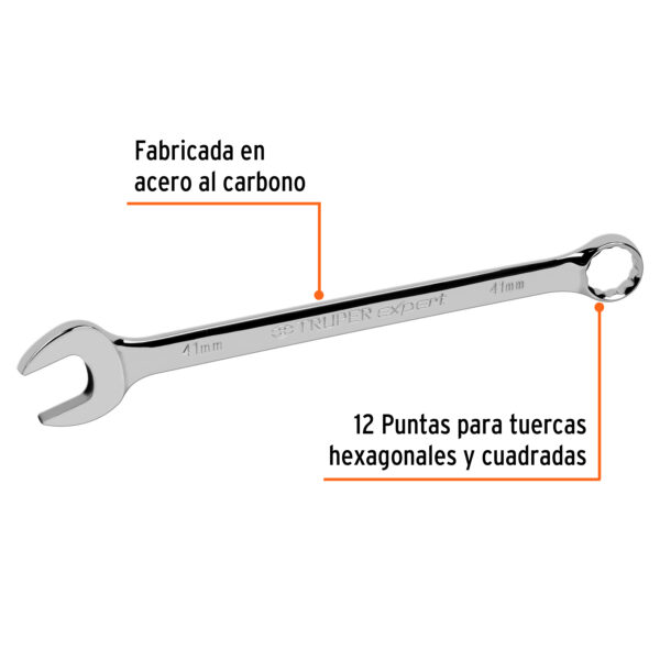 Llave combinada extralarga milimetrica 41 x 550mm