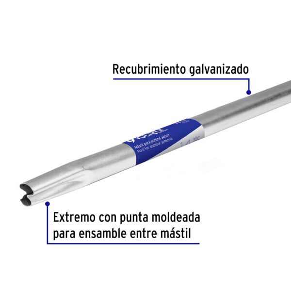 Mastil para antena aerea, 1.4 m