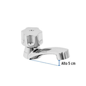 Llave individual para lavabo, ABS, maneral hexagonal, Basic