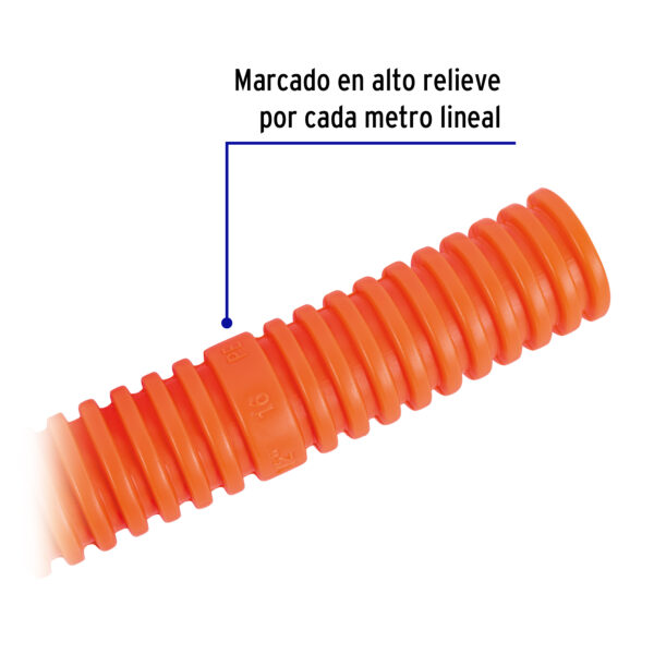 Manguera Poliducto corrugado flexible 1/2" sin guia rollo 100m