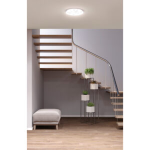 Plafon redondo, decorativo, diseño de cuadros, 8 W, LED