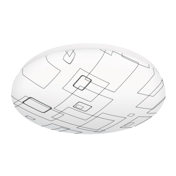 Plafon redondo, decorativo, diseño de cuadros, 18 W, LED