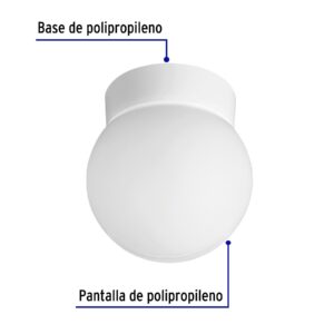 Pantalla decorativa esferica sin lampara