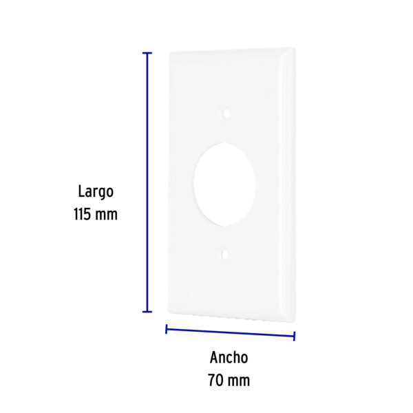 Tapa de Placa de ABS para contacto redondo Standard blanco