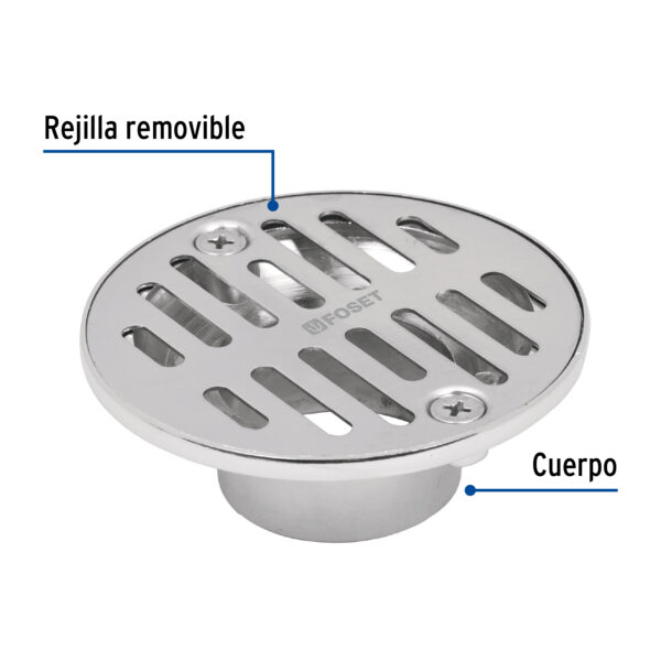 Resumidero Rejilla para desagües redondo de 3-1/2"