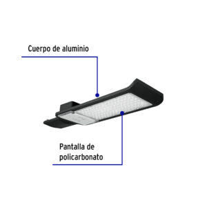 Luminario suburbano de LED, plano, de aluminio, 100 W