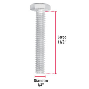 Tornillo tipo maquina, 1/4 x 1-1/2