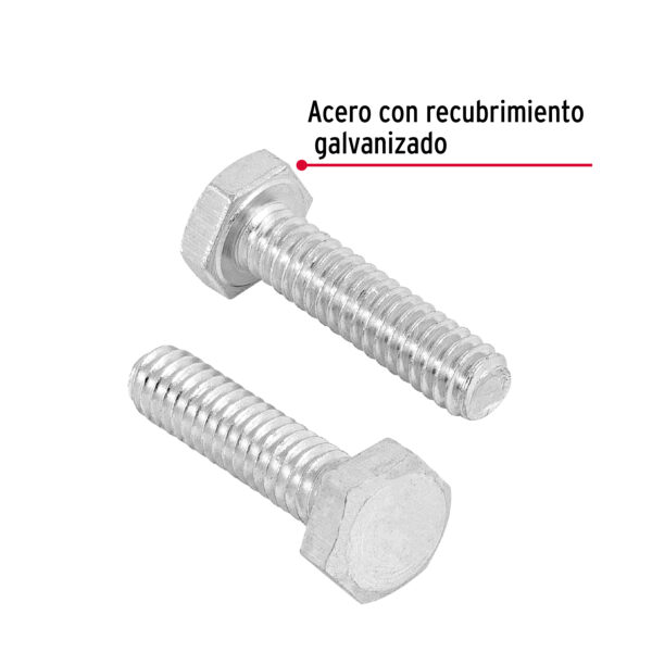 Tornillo tipo maquina, 1/4 x 1", bolsa con 100 pzas