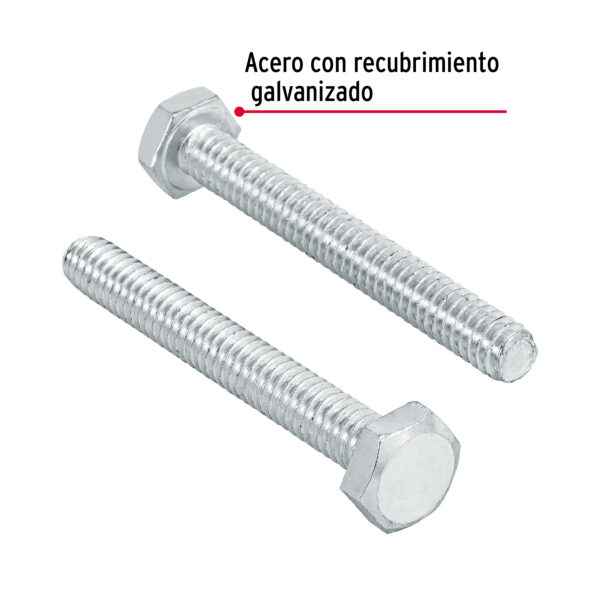 Tornillo tipo maquina, 1/4 x 2", bolsa con 60 pzas