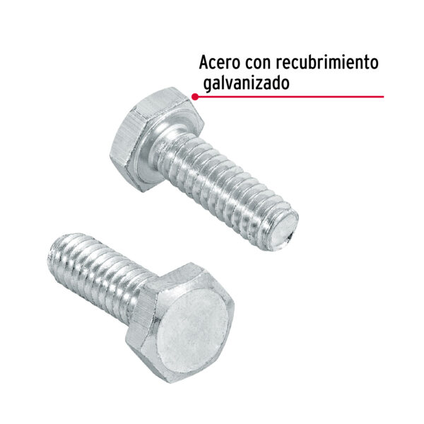 Tornillo tipo maquina, 1/4 x 3/4", bolsa con 100 pzas