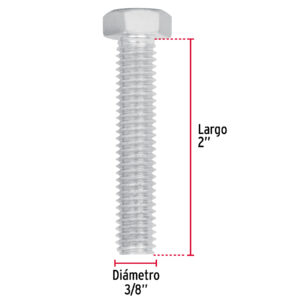 Tornillo tipo maquina, 3/8 x 2