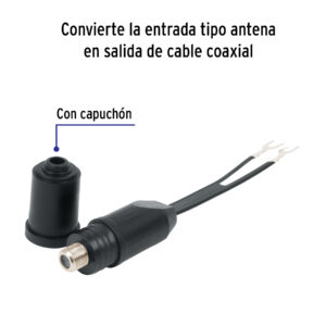 Transformador de impedancia para exteriores Coaxial Antena