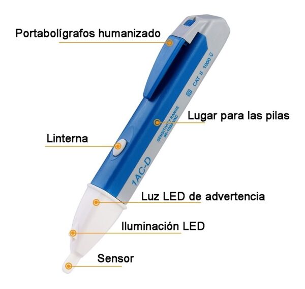 Tester Sensor Detector De Voltaje 90-1000v Lapiz Pluma